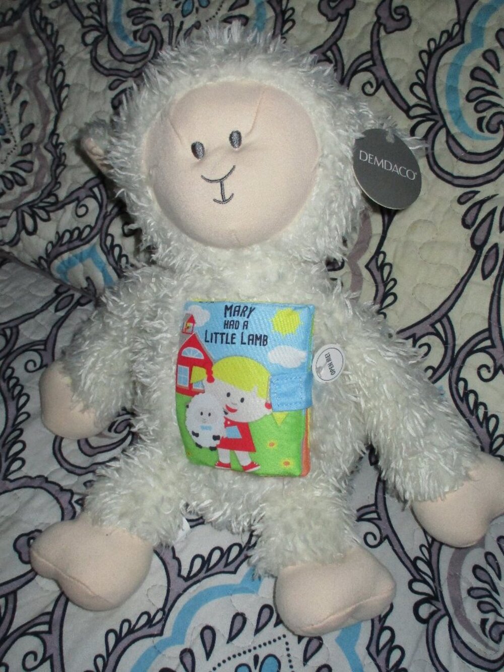 Mary had a little lamb plush toy with book NEW